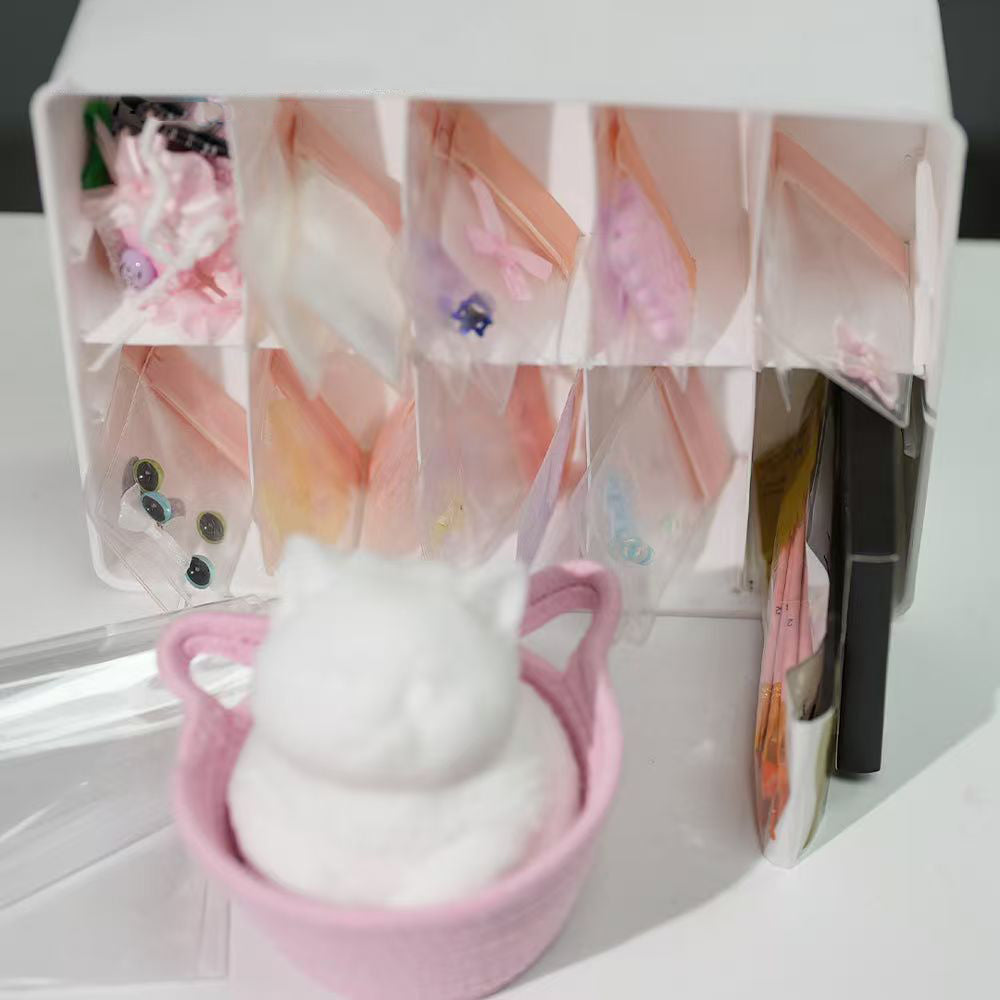 Soft and Cute Fat Cat DIY Kit (Including 48 items)